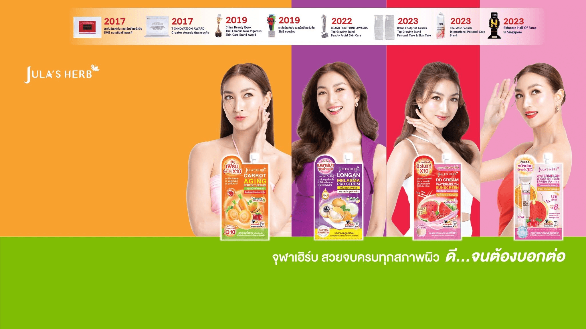 สกินแคร์สมุนไพรไทยจากจุฬาเฮิร์บ